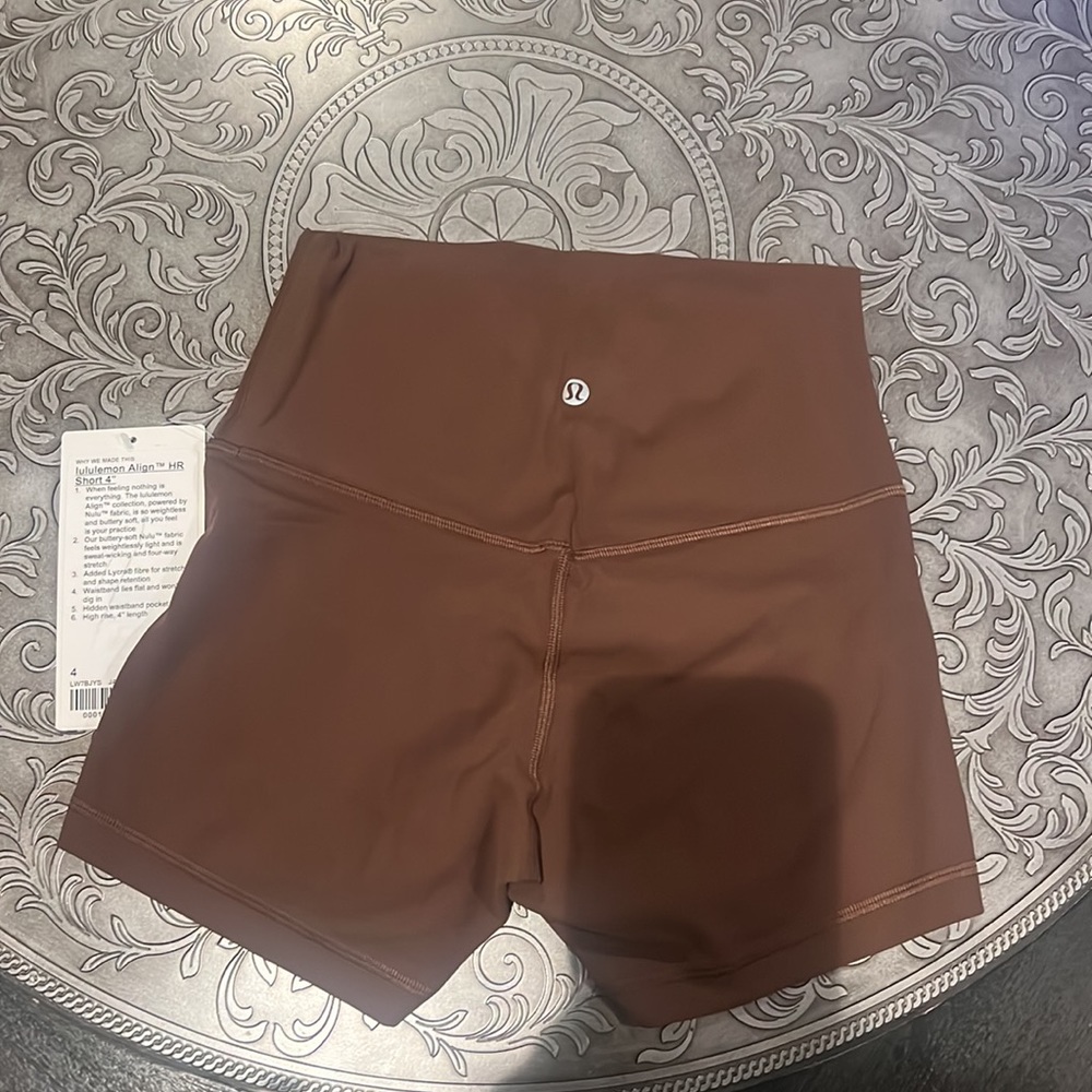 NWT 🍋 Lululemon Java Align High Ruse Short 4” Size 4 - Picture 2 of 3